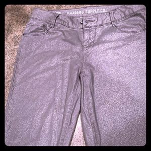 Women’s silver skinny jeans